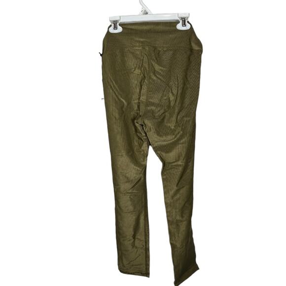 WeWoreWhat Chain High Rise Ribbed Green Leggings NWT Sz Medium Gold Chain Detail - Picture 7 of 15